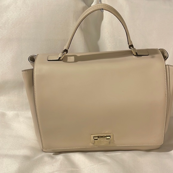 Kate Spade Laurel Magnolia Park Cream Satchel Crossbody Detachable Strap - Picture 5 of 16